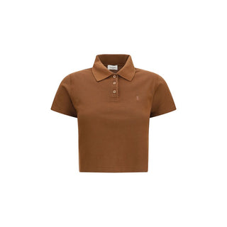 Saint Laurent Brown Cotton Polo Shirt