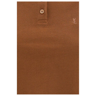 Saint Laurent Brown Cotton Polo Shirt