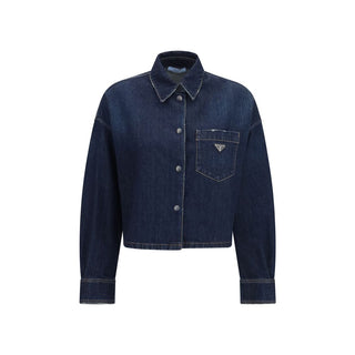 Prada Blue Cotton Denim Jacket