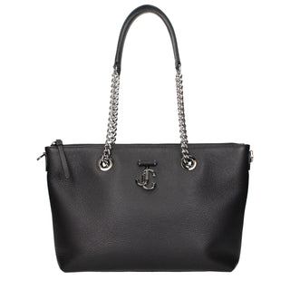 Jimmy Choo Black Leather Shoulder Bag