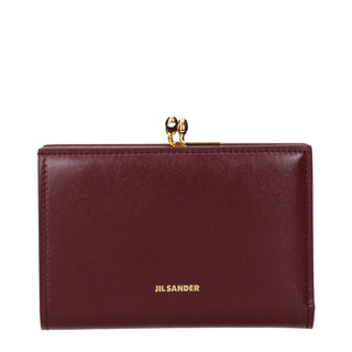 Jil Sander Red Leather Wallet