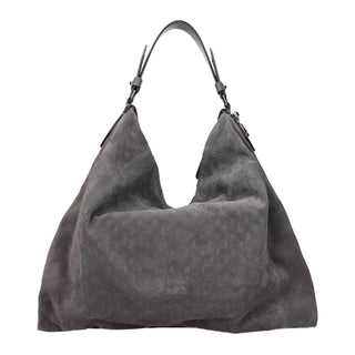 Jimmy Choo Gray Leather Shoulder Bag