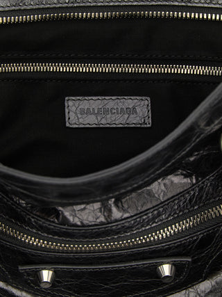 Balenciaga Silver Lamb Leather Handbag