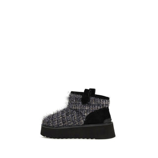 PINKO Black Fabric Ankle Boots
