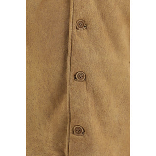 Salvatore Santoro Brown Leather Full-Length Jacket