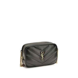 Saint Laurent Black Lamb Ovis Aries Aries Shoulder Bag