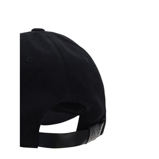 Moose Knuckles Black Cotton Cap (Baseball Hat)