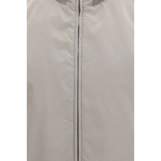 Brunello Cucinelli Gray Polyester Sleeveless Jacket