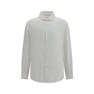 Brunello Cucinelli White Cotton Dress Shirt