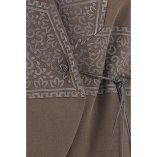 Giorgio Armani Brown Silk Sleeveless Jacket