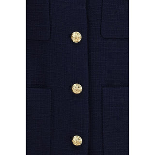 Valentino Garavani Blue Wool Oves Aries Coat