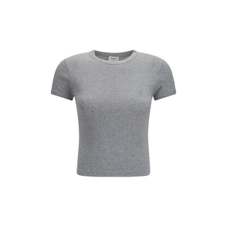 Saint Laurent Gray Cotton T-Shirt