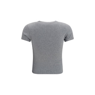 Saint Laurent Gray Cotton T-Shirt