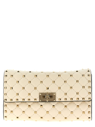 Valentino Garavani White Lamb Leather Shoulder Bag