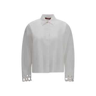 Max Mara White Cotton Dress Shirt