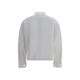 Max Mara White Cotton Dress Shirt