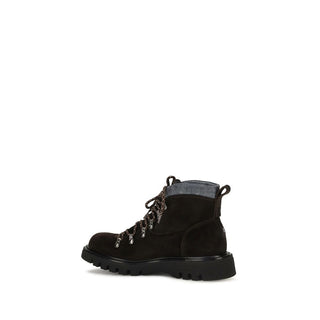 Fratelli Rossetti Brown Suede Leather Lace-Up Boots