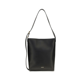 Jil Sander Black Calf Leather Bos Taurus Handbag