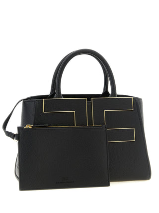 Elisabetta Franchi Black Polyester Tote Bag