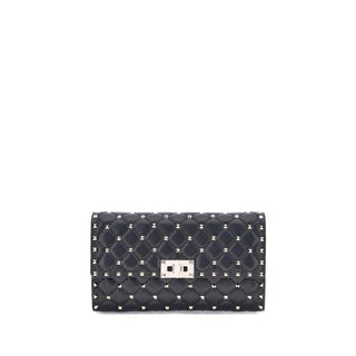 Valentino Garavani Black Calf Leather Bos Taurus Shoulder Bag