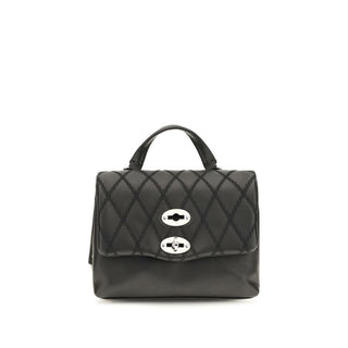 Zanellato Black Calf Leather Bos Taurus Shoulder Bag
