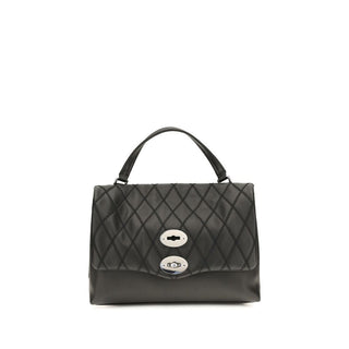 Zanellato Black Calf Leather Bos Taurus Shoulder Bag