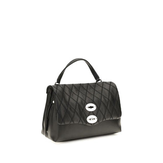 Zanellato Black Calf Leather Bos Taurus Shoulder Bag