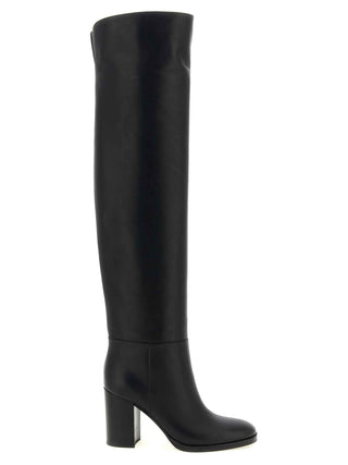 Gianvito Rossi Black Calfskin Over The Knee
