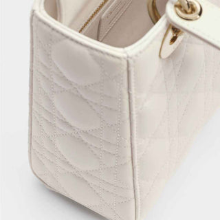 Dior White Lamb Leather Handbag