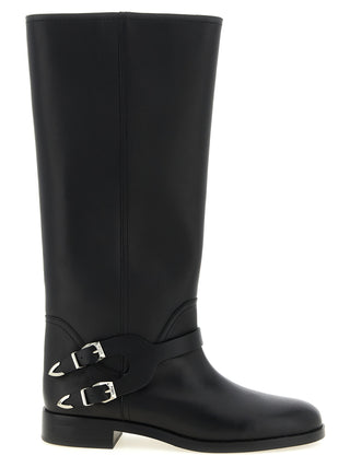 PINKO Black Cowhide Over The Knee