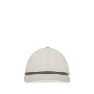 Brunello Cucinelli White Cotton Cap (Baseball Hat)