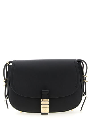 PINKO Black Calfskin Crossbody Bag