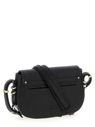 PINKO Black Calfskin Crossbody Bag