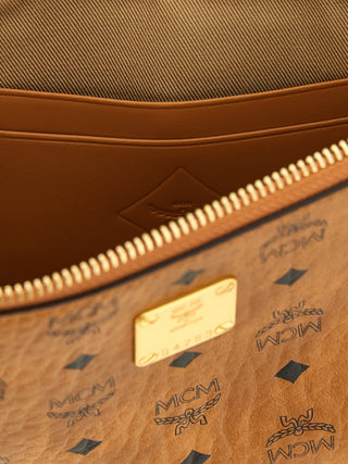 MCM Brown Polyethylene Clutch Bag