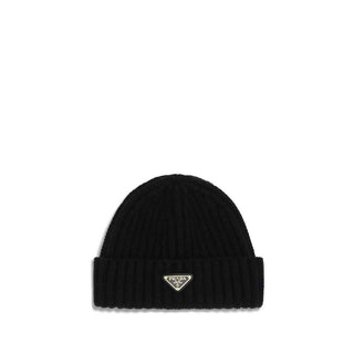 Prada Black Wool Oves Aries Beanie