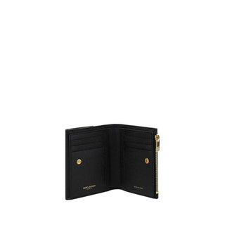 Saint Laurent Black Calf Leather Bos Taurus Wallet