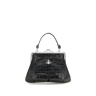 Vivienne Westwood Black Calf Leather Bos Taurus Shoulder Bag