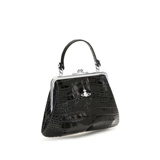 Vivienne Westwood Black Calf Leather Bos Taurus Shoulder Bag