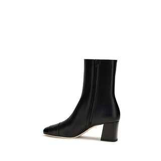 Valentino Garavani Black Calf Leather Bos Taurus Ankle Boots