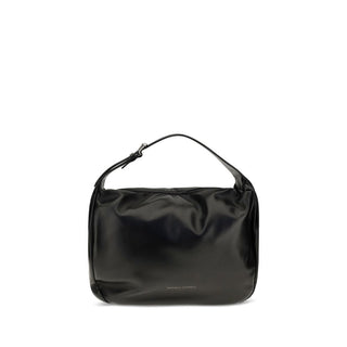 Brunello Cucinelli Black Calf Leather Bos Taurus Shoulder Bag