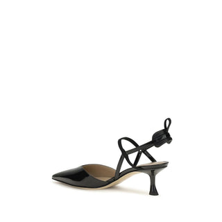 Fendi Black Calf Leather Bos Taurus High Heel Pumps