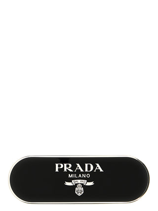 Prada Black Stainless Steel Hair Clip