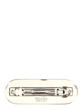 Prada Black Stainless Steel Hair Clip