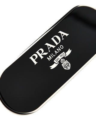 Prada Black Stainless Steel Hair Clip