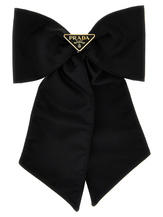 Prada Black Brass Hair Clip