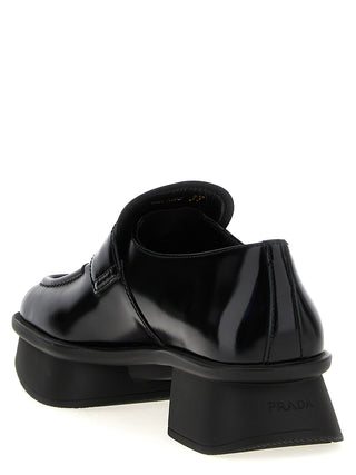 Prada Black Calfskin Slip-On Loafers