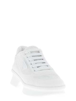 Prada White Polyester Athletic Sneakers