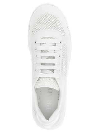 Prada White Polyester Athletic Sneakers