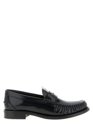 Prada Black Calfskin Slip-On Loafers