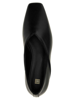 TOTEME Black Calfskin Ballet Flats